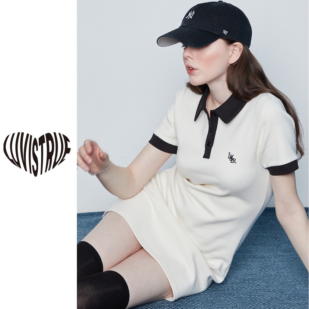 [ LUV IS TRUE ] PK ONE-PIECE DRESS ivory color 100% authentic from Korea