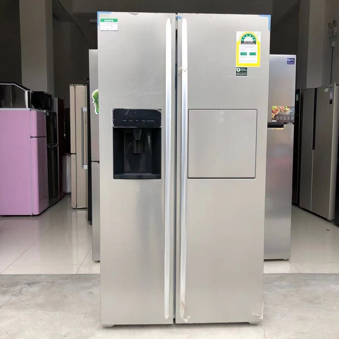 Double-door refrigerator home with pull-hand ice, ice-grained ice water bar BCD-550 foreign trade export spot seconds
