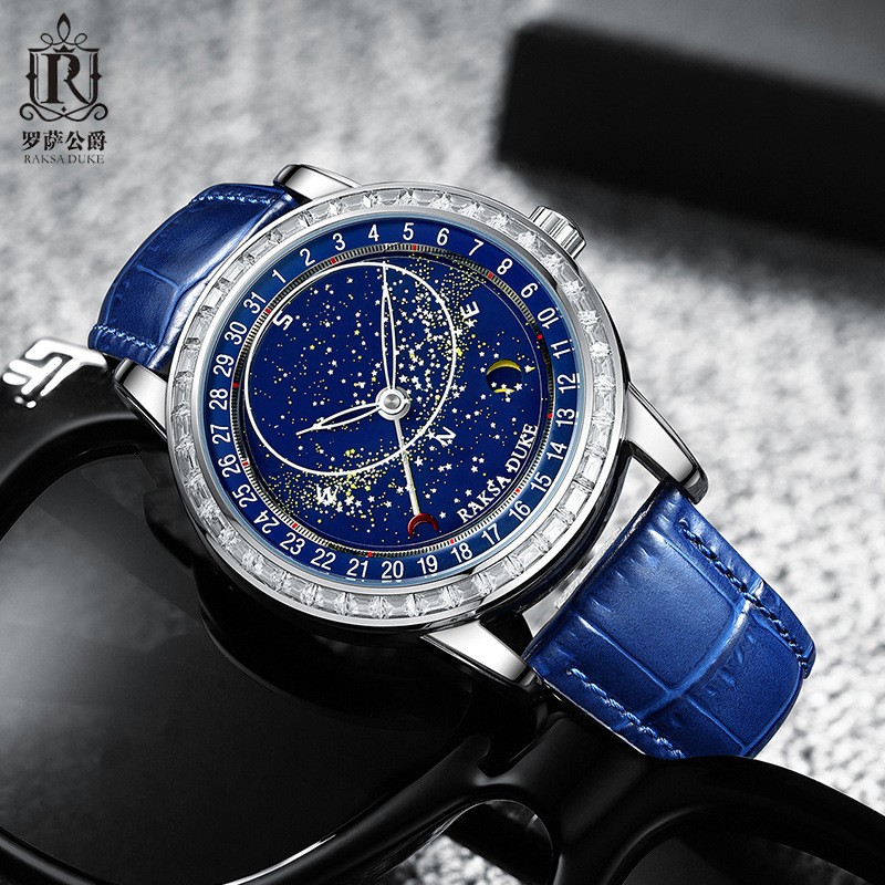 2023 live broadcast hot sale watches interstellar rotating luminous men's watch, men's fully automatic movement mechanical watch, high-end