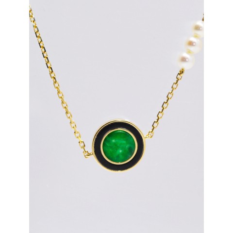 <Chang'an>G18k Jade Pearl Bracelet P11201071