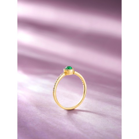 Shafury Diamond 18K Gold Necklace CH055 (Main Stone 1.01ct Sub Stone 0.28ct Contains total weight of chain 3.83g)