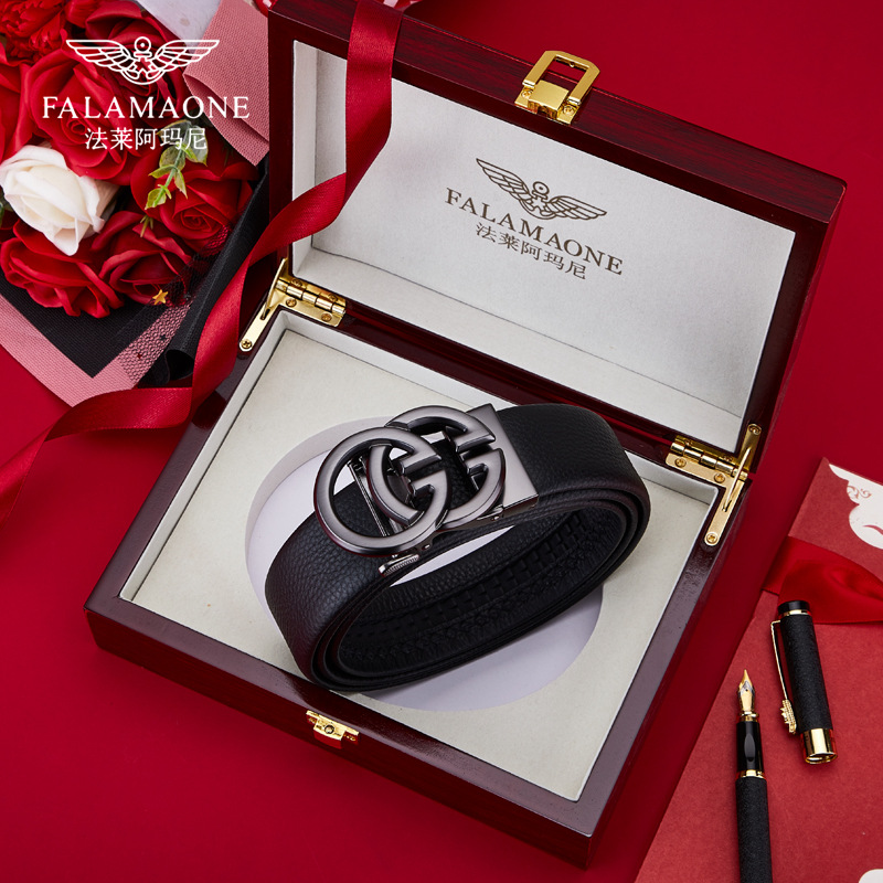 Falai Armani belt men's leather all matt with pure leather young cowhide young brand casual belt