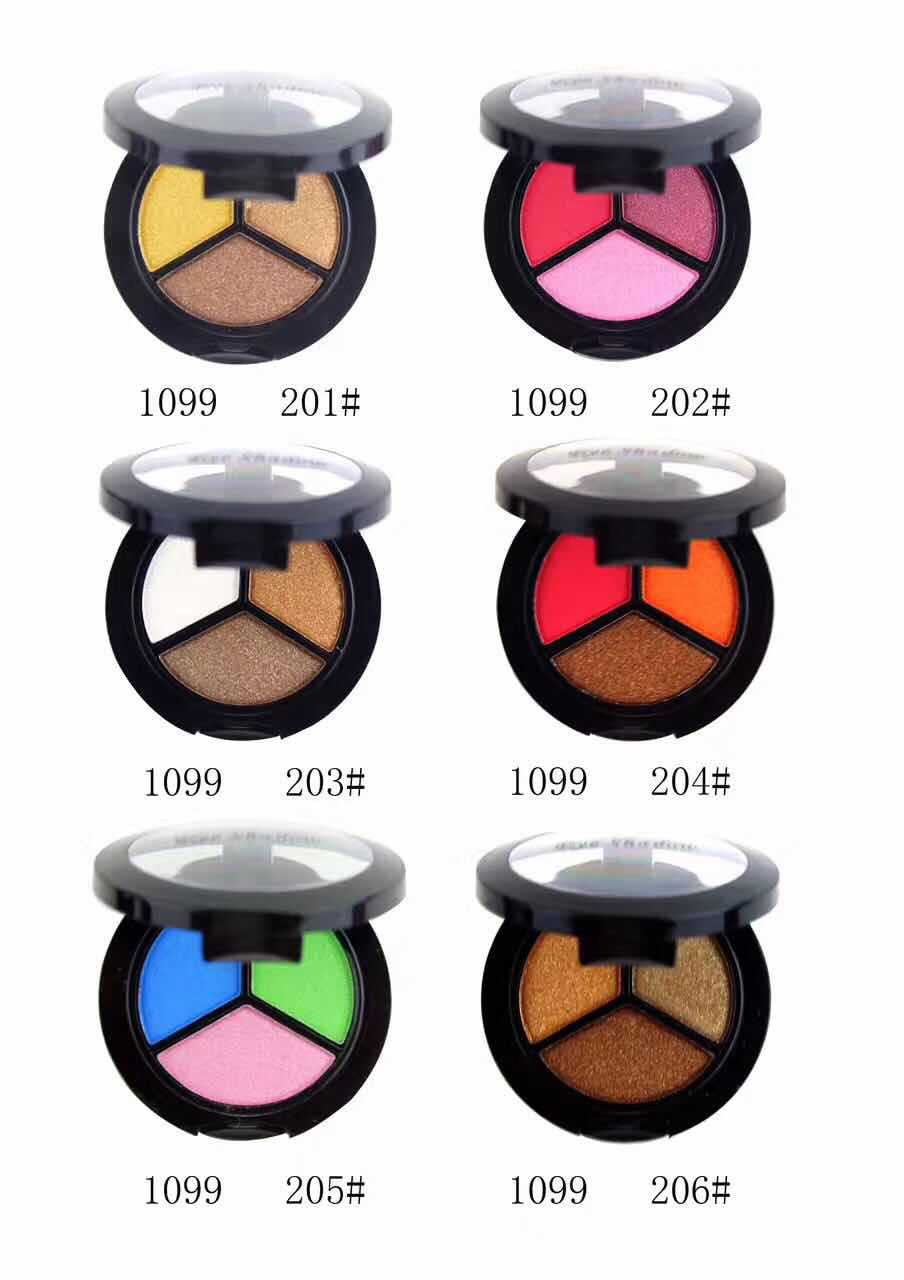 Hebe Tricolor Eyeshadow Sequin Matte