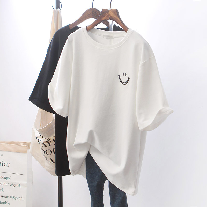 Loose white short sleeve T-shirt female student jacket female 2023 Korean new women's clothes women's clothing a generation of hair