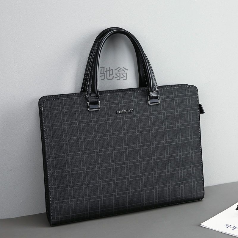 I table new men's handbag high-end business casual file bag large capacity computer bag waterproof Messenger document