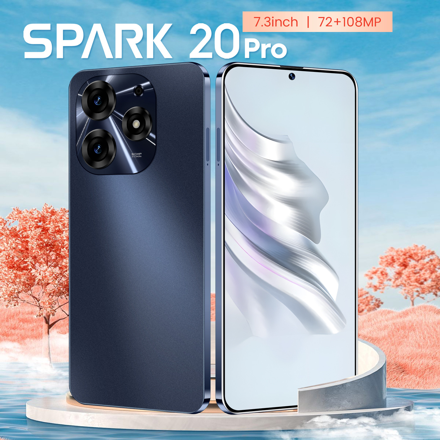New cross-border mobile phone Spark20 Pro Android real 4G mobile phone 3+32G foreign trade wholesale low price smart phone