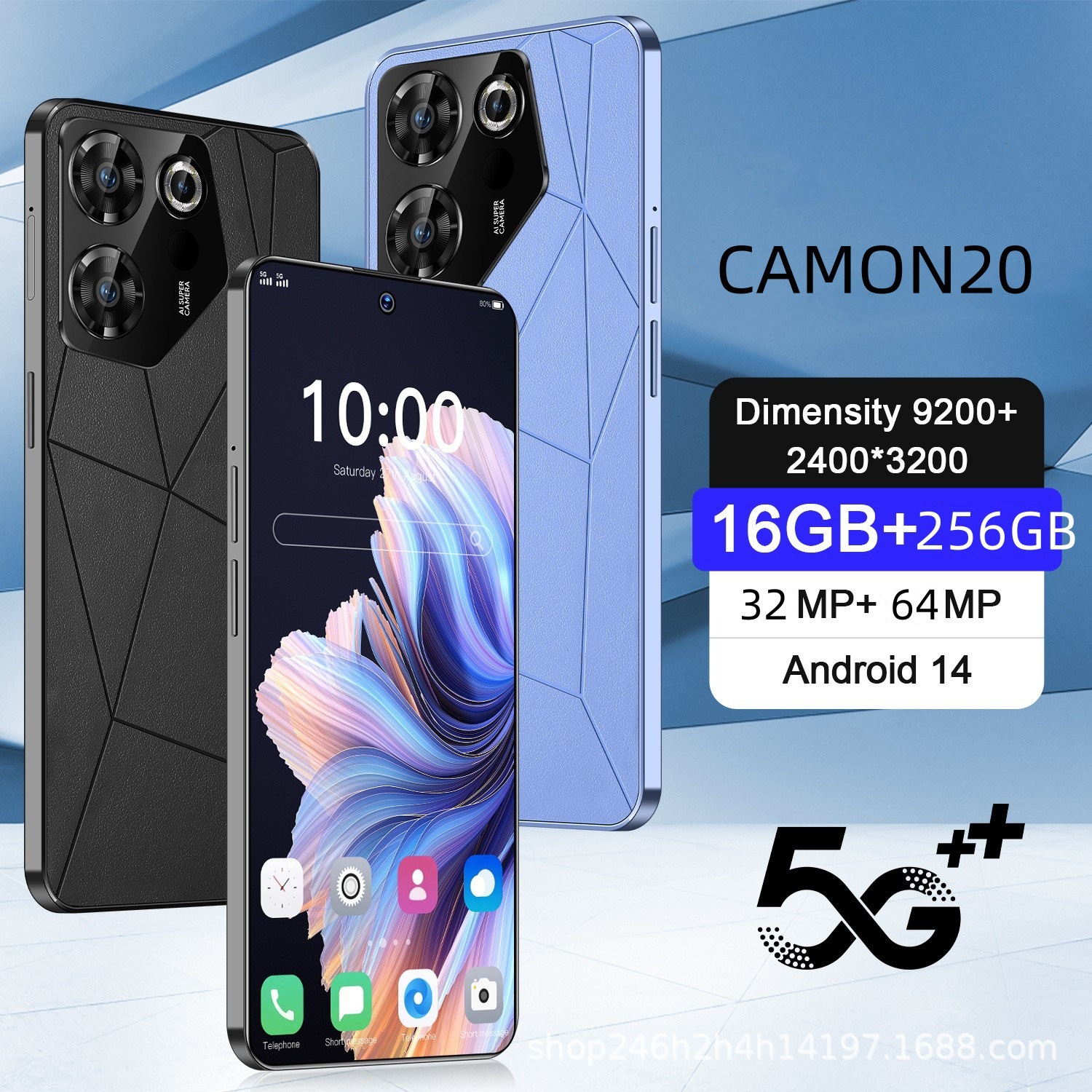 Cross-border hot Smartphone Camon20 smart Android mobile phone 16GB 256GB mobile phone foreign trade wholesale