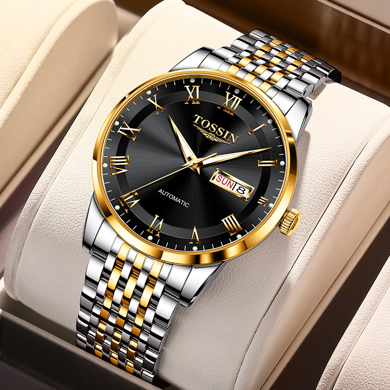 Official genuine goods qinlang watch men's casual waterproof hollow fashion mechanical watch top ten Tianwang Anima men's watch