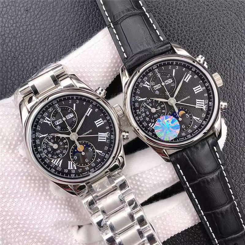 Overseas Swiss quality famous Master Series Moon eight needle henggu longqin sea mechanical watch waterproof multi-functional men's hand