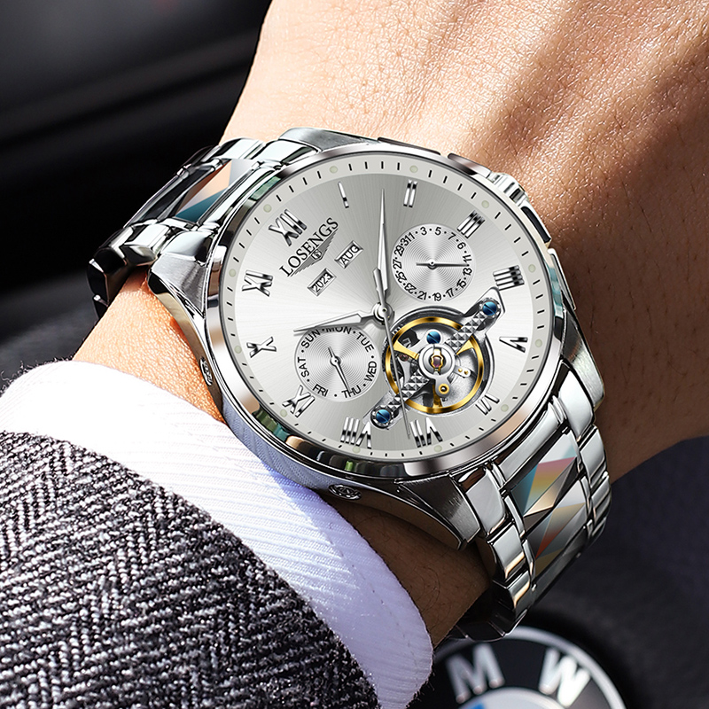 Official Swiss wave? Piano watch men's hollow mechanical watch Tourbillon luminous waterproof men's watch