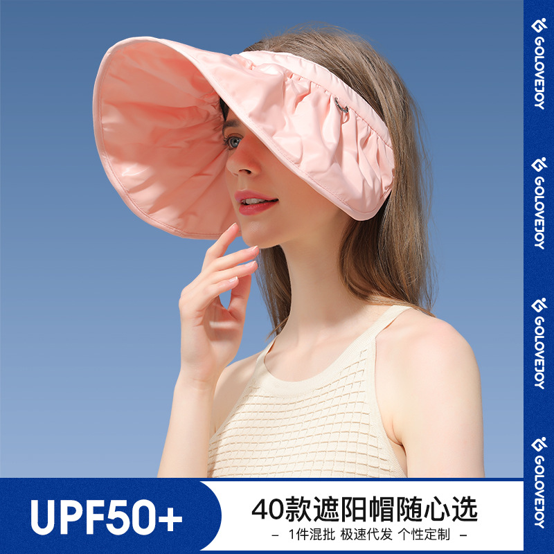 Summer Sun Protection Sun Hat Women's Outdoor Large Brim UV Protection Air Top Hat All-match Shell Hat XMZ149