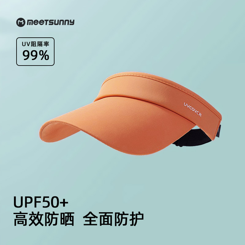 MEETSUNNY Running Empty Top Sun Hat Women's Ice Silk Anti-UV Summer Sun Hat Outdoor Sun Hat