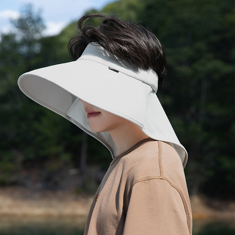 Hat men's summer sun hat UV protection foldable outdoor sun hat fishing big brim empty top sun hat