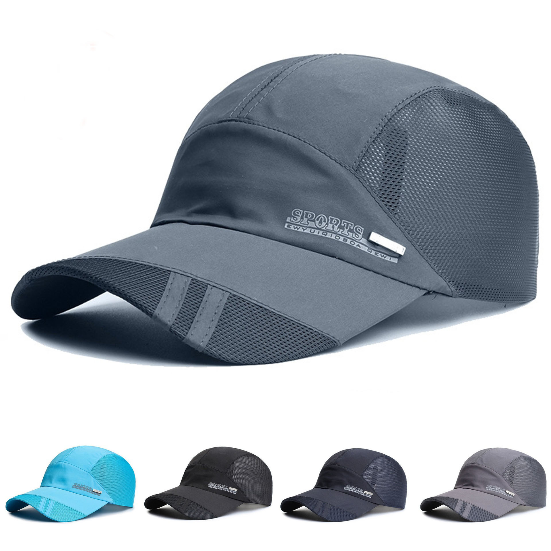 Spring and Summer lightweight sun hat men's peaked cap breathable casual outdoor sun hat fishing sun protection baseball cap