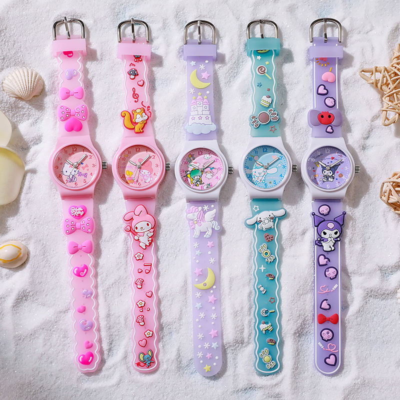 New cute cartoon children's watch jelly Sanrio primary school student watch quartz watch boys and girls gift