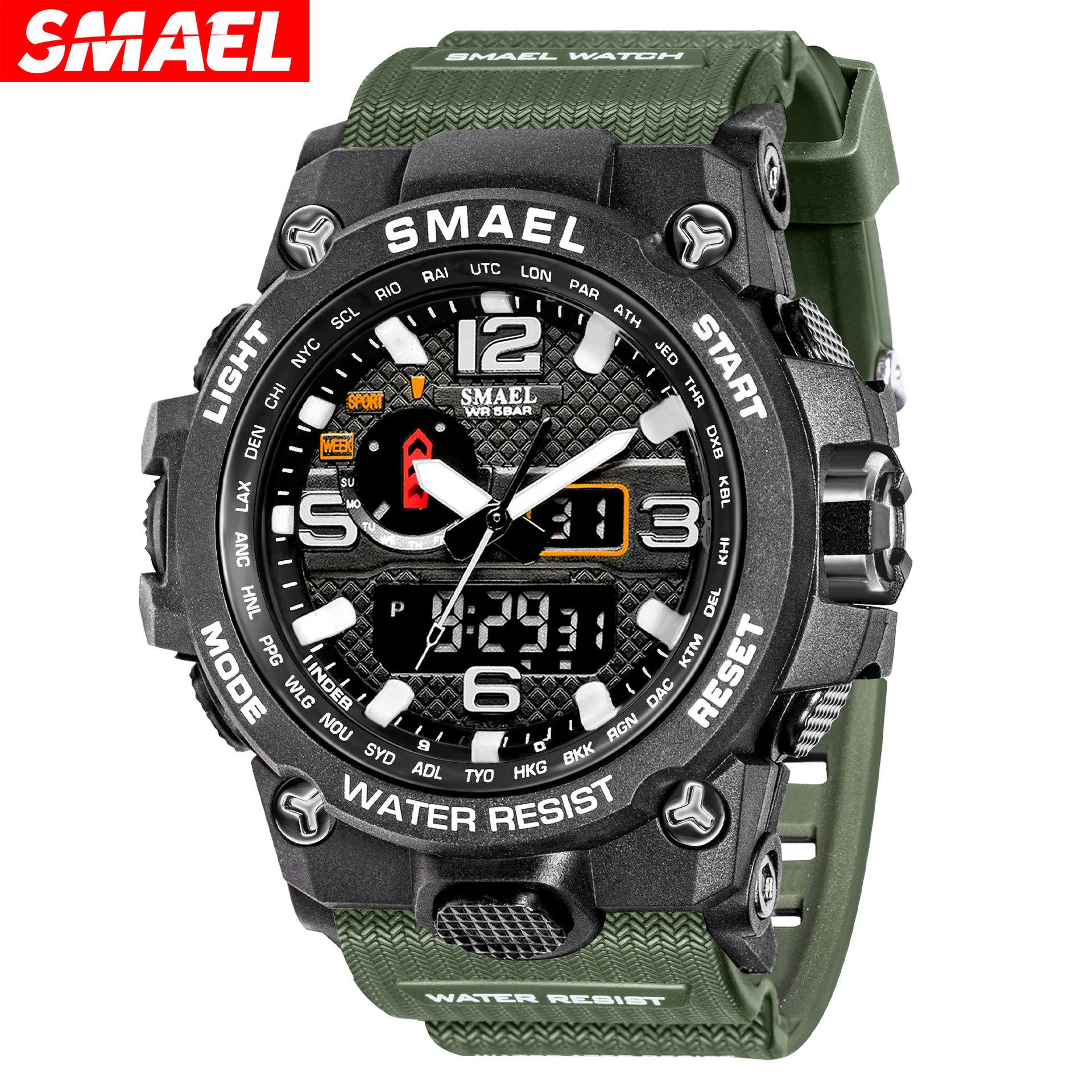 SMAEL SMAEL Cross-border Explosions Men's Military Watch Waterproof Electronic Sports Watch Luminous Alarm Watch Wholesale