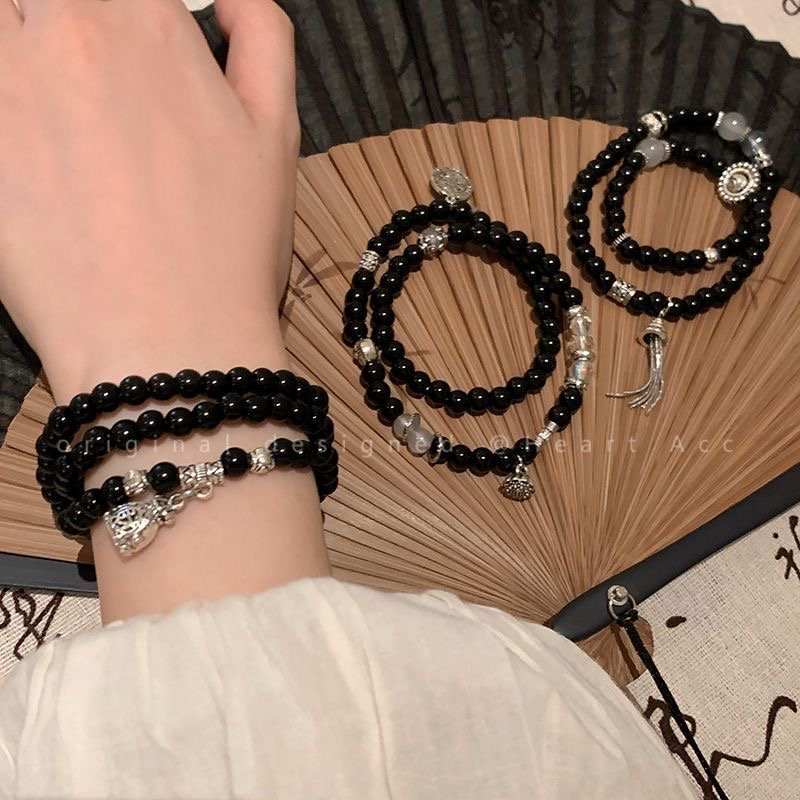 New Chinese style mountain ghost flower beaded bracelet women's national style retro 2023 new style bracelet autumn personalized all-match bracelet