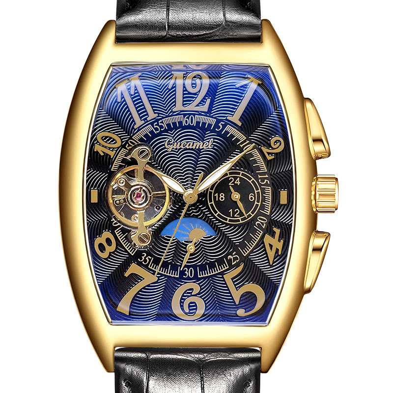 Mechanical Watch Barrel Mechanical Watch Men's Watch Automatic Tourbillon Automatic Mechanical Watch Cross-border Wholesale