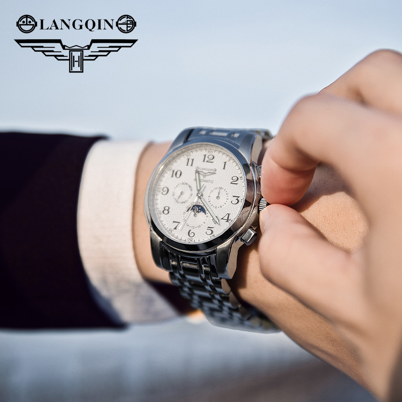 Zheng Brand Henggu Longqin Overseas Famous Craftsman Men's Fashion Business Spiral Watch Crown Automatic Mechanical Waterproof Watch