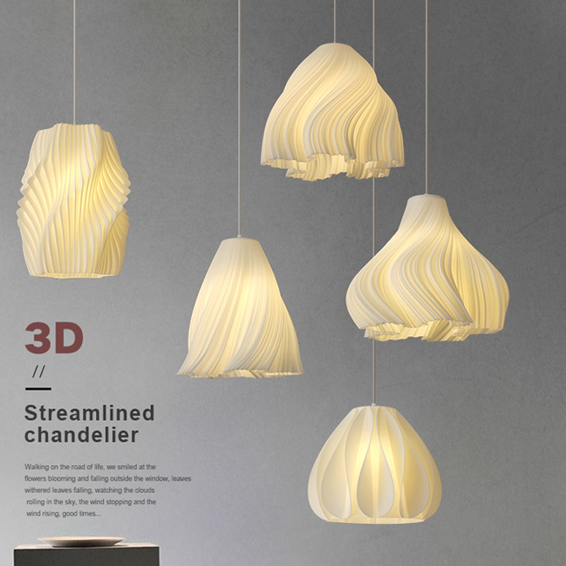 Simple modern chandelier restaurant three bar counter bedroom bedside stairs porch shop commercial creative 3D printing lamp