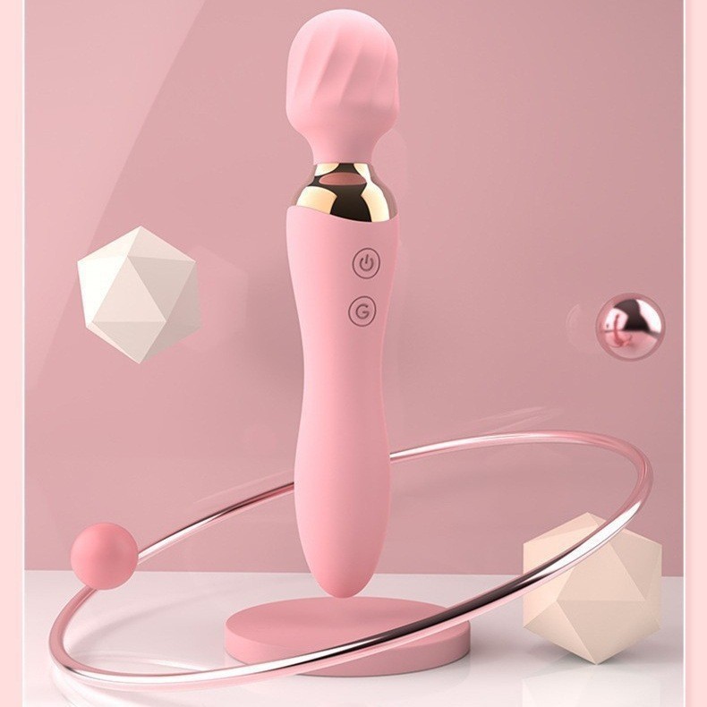 Female variable frequency charging vibrator female sexy double shock AV vibrator adult sex toys wholesale
